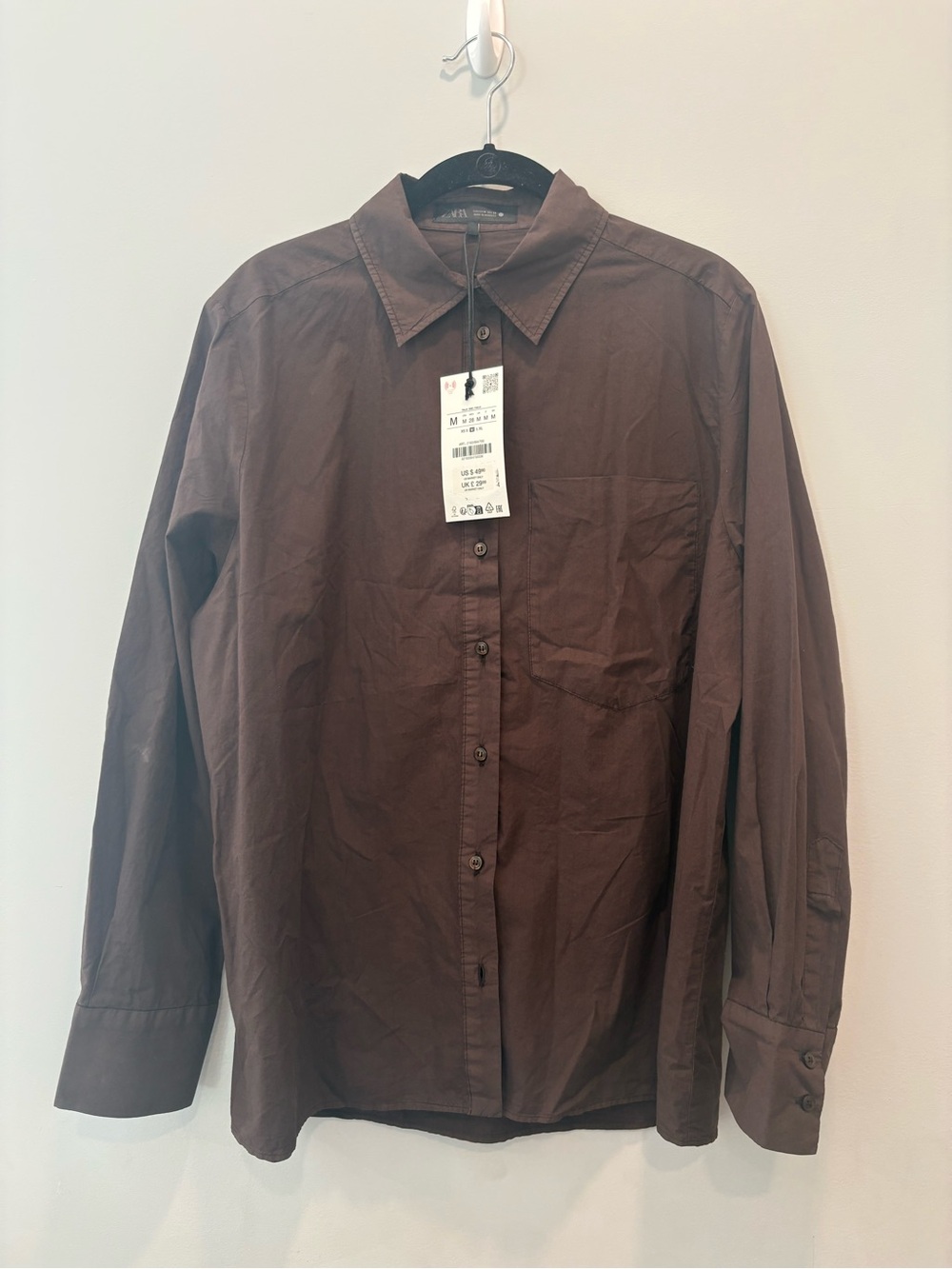 NWT - Zara 100% Cotton Oversized Button-Down Oxford
